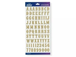 Sticko Gold Glitter Carnival Alphabet Letter Stickers Teacher Supply Craft - £7.66 GBP