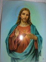 Sacred Heart Of Jesus Print 1986  - £6.24 GBP