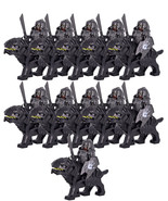 LOTR Uruk-hai Sword Rider Mounted War Wolf Custom 22 Minifigures Lot - $34.89