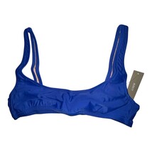 J Crew Blue Heritage Scoopneck Bikini Top Size Medium BX611 Hook Back Li... - $17.45