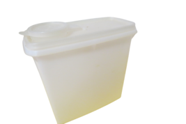Vintage Tupperware White Cereal Keeper Container #469-6 Flip Top Clean - £7.93 GBP