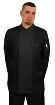Two Allheart Unisex Design 10 Button Chef Coat Black Lot Of Two Free Shipping - £14.32 GBP+