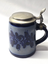 Vintage Beer Stein REIN ZINN BLEIFREI German Pottery SIGNED HANDARBEIT (... - $16.98