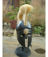 Greek Corinthian Helmet With Plume POWDER COATED Medieval Armor Helmet R... - $1,784.01 MXN