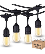 Outdoor String Lights LED 100FT Heavy-Duty Patio Lights String with 32 D... - €58,75 EUR