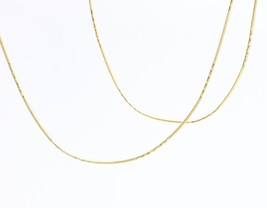 18k solid gold diamond cut round snake necklace ( 18&quot; )  #17 - £182.32 GBP