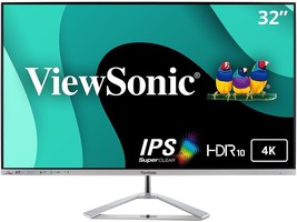 ViewSonic VX3276-4K-MHD 32 Inch Frameless IPS 4K UHD Monitor with HDR10 ... - £371.69 GBP