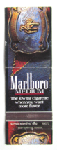 Marlboro Medium Cigarette - Phillip Morris 1992 Ad 20 Strike Matchbook Cover - £1.36 GBP