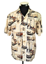 Clearwater Outfitters Island Casual Shirt Mens Size Medium Multicolor Woody Cars - £14.69 GBP
