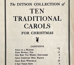 Ten Traditional Christmas Carols 1914 Song Booklet Ditson Collection E53 - $10.00