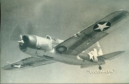 BUCCANEER vintage WWII-era U.S. Army/Navy plane 5" x 8" photo card - $14.84