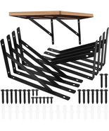 8PCS Heavy Duty Floating Shelf Brackets Metal L Shaped Wall Mount 9.8&quot;x6.3&quot; - $481.16 MXN