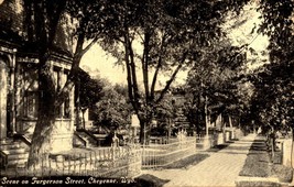 Scene On Furgerson St. Chyenne WY-RPPC 1910 Postcard -BK60 - £3.95 GBP