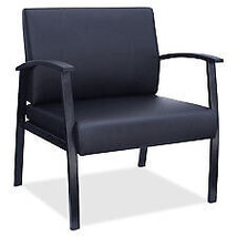 Lorell LLR68557 Big &amp; Tall Black Leather Guest Chair, Black - £328.47 GBP