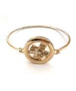 Vintage Fashion/Costume  Faith Bracelet Charms inside Glass Goldtone Metal - £4.42 GBP