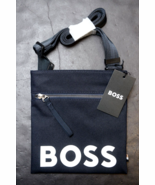 Hugo Boss Pixel Logo Recycled Material Navy Blue Envelope Sling Shoulder... - $909.39 MXN