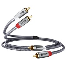 GearIT RCA Cable (3.3FT) 2RCA Male to 2RCA Male Stereo Audio Cables Shielded Bra - £20.32 GBP