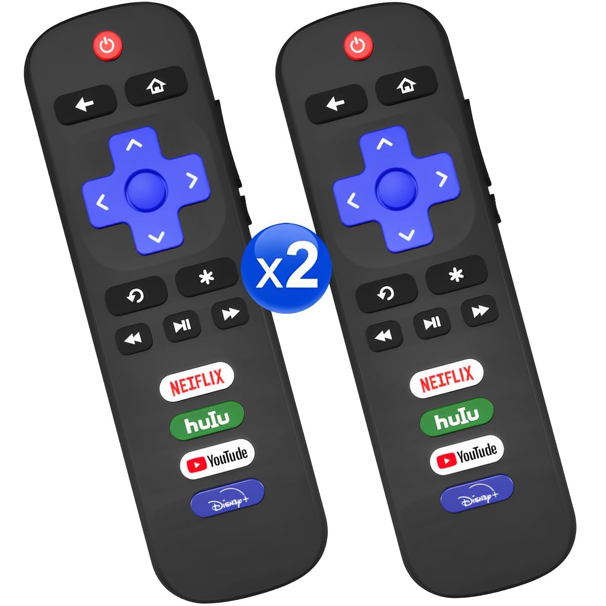 (Pack of 2) Replacement Remote Control for Roku TV,for TCL/Hisense/Sharp/Philips