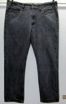 Bullhead Men&#39;s GRAVELS Slim Fit Straight Leg Black Jeans W38 L30 100% Co... - £14.92 GBP