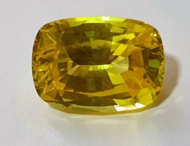 Grs Unheated 9.28 Ct Natural Yellow Sapphire No Heat Cushion Vs, See Video - £7,090.09 GBP