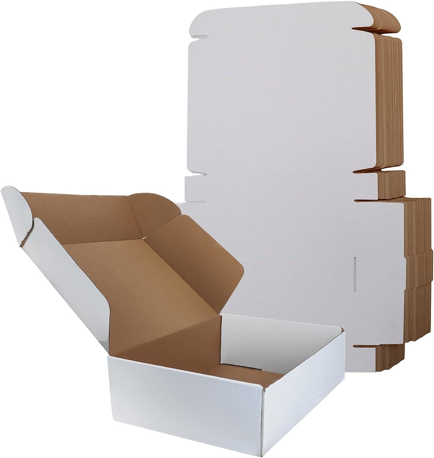 Rlavbl 11X8X2 Inches Shipping Boxes Set Of 25, White Small Corrugated Ca... - $43.99
