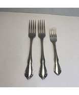 2 Dinner &amp; a Salad Fork Chateau Oneida Craft Deluxe Stainless Flatware - £11.66 GBP