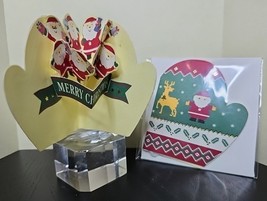 Vintage Sanrio The 1998 Mini Card Collection Pop Up Santa Mitten No 11 - $29.35