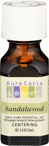 NEW Aura Cacia Oil Essential Aromatherapy Sandalwood 0.5 Fl Oz 15mL - £62.01 GBP