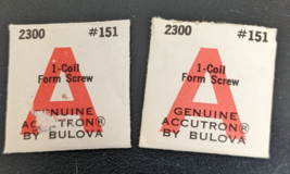 Lot of 2 Vintage Genuine Original Bulova Accutron 2300 Part #151 Coil Fo... - $15.83