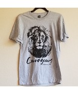 Grey Courageous Lion Graphic Tee T-shirt Small - $538.22 MXN