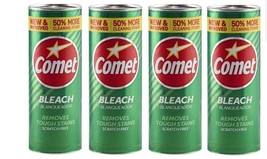 X4 COMET CLEANSER With BLEACH 50% MORE 21 OZ SCRATCH Free CLEANER All PU... - £9.99 GBP