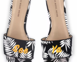 Who What Wear Donna Sloane Bianco e Nero Palma Slide Sandali See Te Nuov... - $10.99