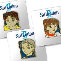 Suikoden 2 II Golden Pin Set Numbered /300 Key Art Characters Figure Konami - £47.95 GBP