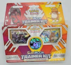 Pokemon Sun and Moon Trainer Kit - Lycanroc and Alolan Raichu + Coin New in box - £13.66 GBP