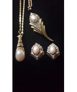 7pcs 2 sets Vintage Jewelry - Necklace Brooch Earrings Full Parure &amp; Dem... - $39.08 CAD