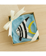 Handmade Beaded Minimal  Angel  Fish – Haitian  Artisan Coastal Décor. - $361.45 MXN