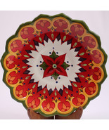 Corsica Home Tivoli Ceramic Plate Handcrafted Beautiful Colorful Red Plate  - $10.65
