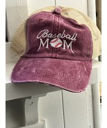 "Baseball Mom" faded Red Baseball Hat with Pony Tail slot. *** NEW *** - $9.49