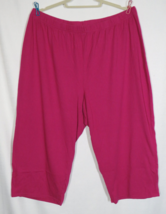Woman Within Magenta Stretchy Pull On Capri Pants Plus Size 22-24 - £11.79 GBP