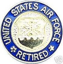 USAF  AIR FORCE RETIRED COLOR  LAPEL PIN - $19.99
