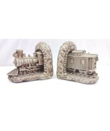 Vintage Book Ends Train Locomotive Tunnel Universal Statuary 1964 - €25,51 EUR