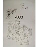 Vintage Tri-Chem Purple velveteen Pillow Cover 7030 Swans with instructions - £13.26 GBP