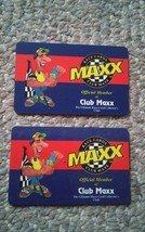 000 Pair of Vintage Club Maxx Racing Cards Official Member Card 1992 - £4.73 GBP