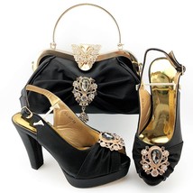 Dark Green Women Matching Shoes and Bag Set Office Lady Shoes and Bag Mature Sty - £101.44 GBP