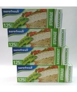 4 X BRAND New SEALED Box of 125 Bags Sandwich Fold Top bag Size 6.5 in X... - $466.65 MXN