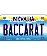 Baccarat Nevada Novelty Mini Metal License Plate Tag - £11.67 GBP