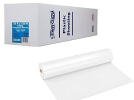 Film-Gard Plastic Sheeting 4 mil T X 20&#39; W X 100&#39; L Polyethylene Clear P... - $24.75