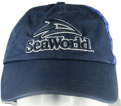 SeaWorld Hat Adjustable Wild Artic Polar Bear &amp; Cub Logo - £7.69 GBP
