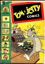 Tom &amp; Jerry #63 1949-Dell-cash register cover-Barney Bear-Flip &#39;n&#39; Dip-G - £24.77 GBP
