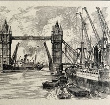 The Pool Of London Bridge 1901 Victorian Print Art Ships Nautical DWFF10 - £39.97 GBP